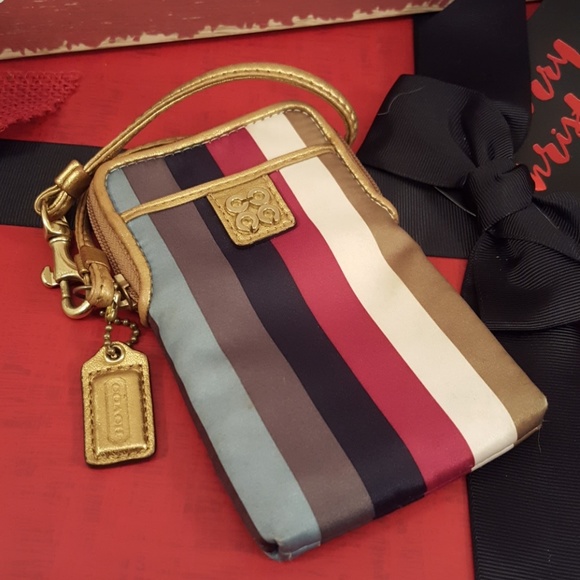 Coach striped wristlet wallet - Picture 5 of 8
